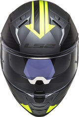 LS2 Vector II 2 Full Face Motorcycle Helmet FF811 ECE 22.06 Splitter Matt Titanium Yellow