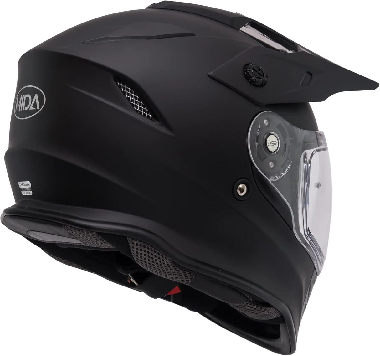 Mida MV-3 Adventure 22.06 Motorcycle Helmet Satin Black - XL (DKS191 Visor)