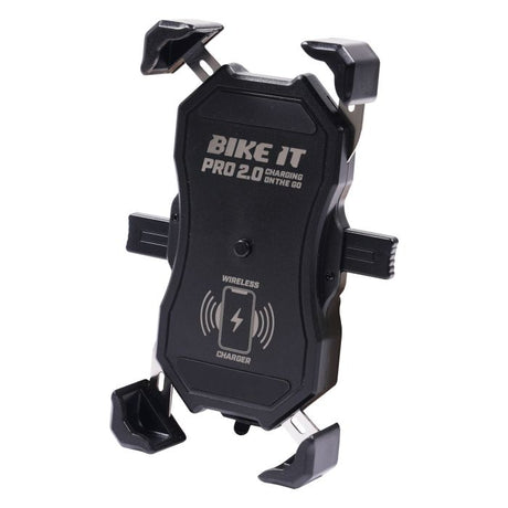 Bike It Pro2 Wireless Phone Charger Cradle & Mount Wireless Charger and Anti-Vibration Mount Bundle