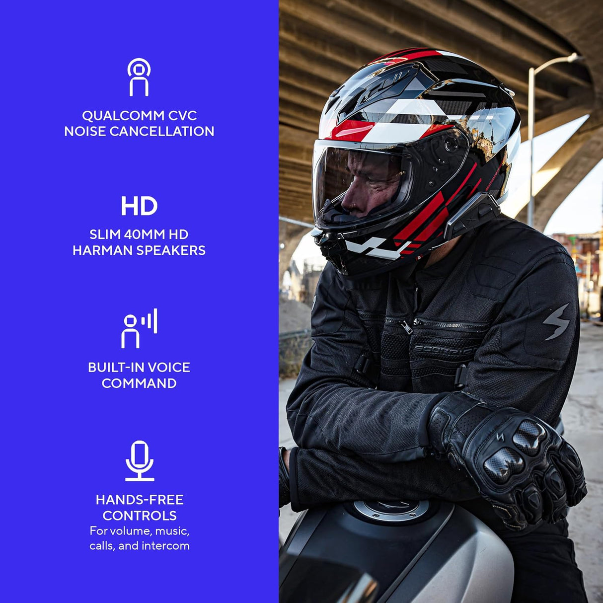 Scorpion ExoCom Link 1C Universal Helmet Bluetooth Intercom Single