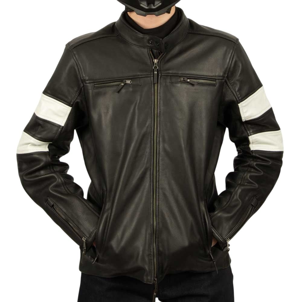 Spada Hanzo Black & Ivory Leather Jacket
