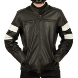 Spada Hanzo Black & Ivory Leather Jacket