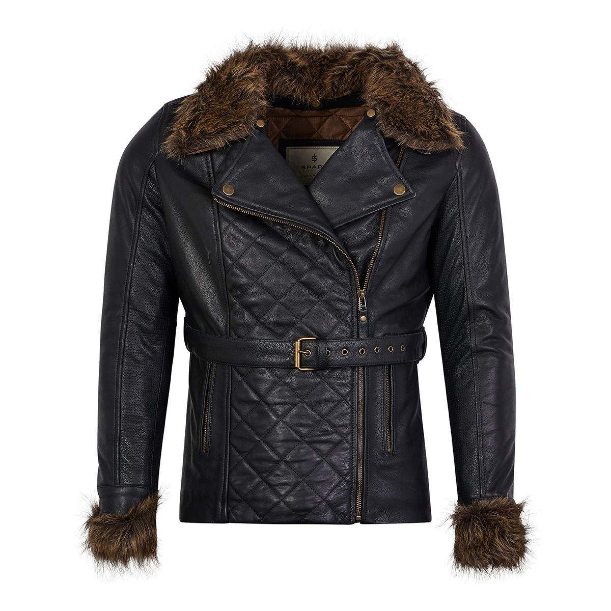 Spada Lancer Ladies Black Leather Jacket