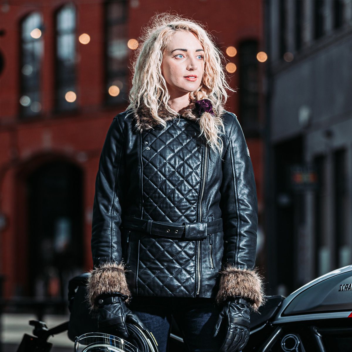 Spada Lancer Ladies Black Leather Jacket