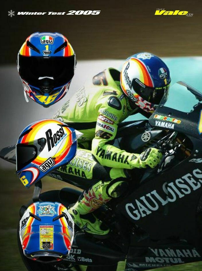 AGV Pista GP-RR Carbon Full Face Helmet Rossi 2005 Sepang Winter Test + Smoke Visor