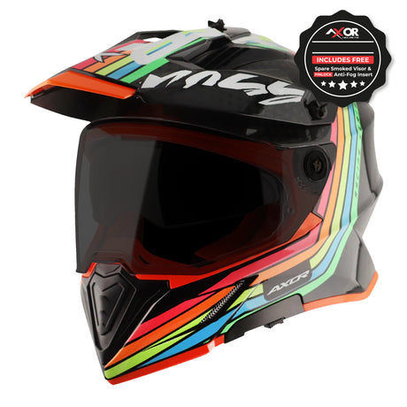 Axor X-Cross Adventure Dual Sport Helmet + FREE Dark Visor & Pinlock Insert
