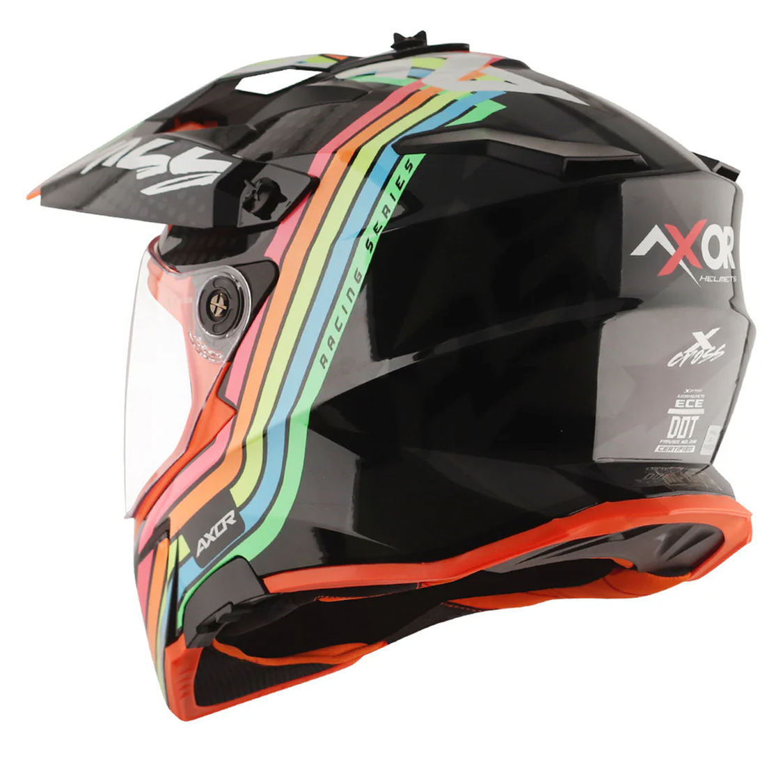 Axor X-Cross Adventure Dual Sport Helmet + FREE Dark Visor & Pinlock I ...