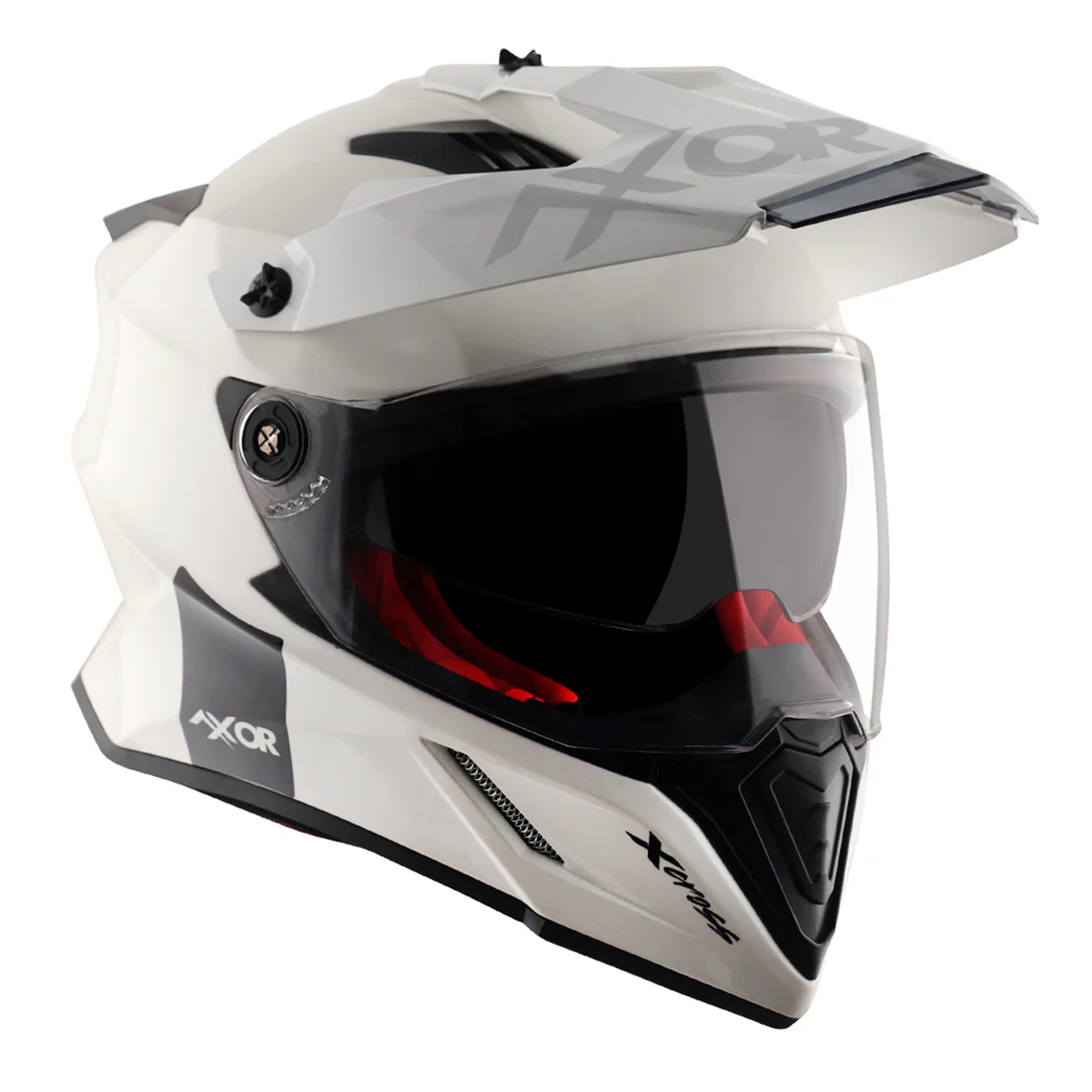 Axor X-Cross Adventure Dual Sport Helmet + FREE Dark Visor & Pinlock I ...