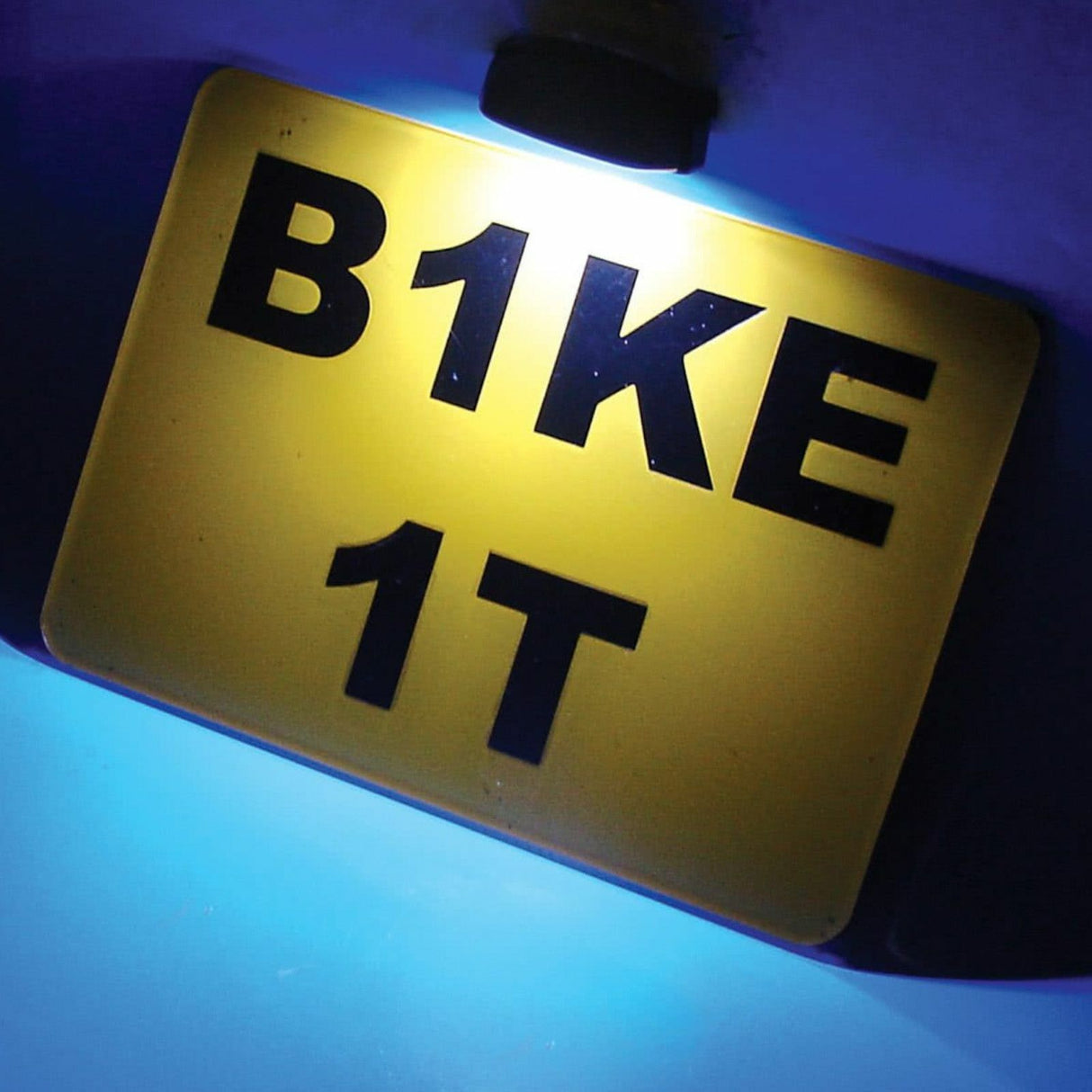 BikeIt LED Motorcycle Number Plate Light Road Legal - Brushed Aluminium Cluster