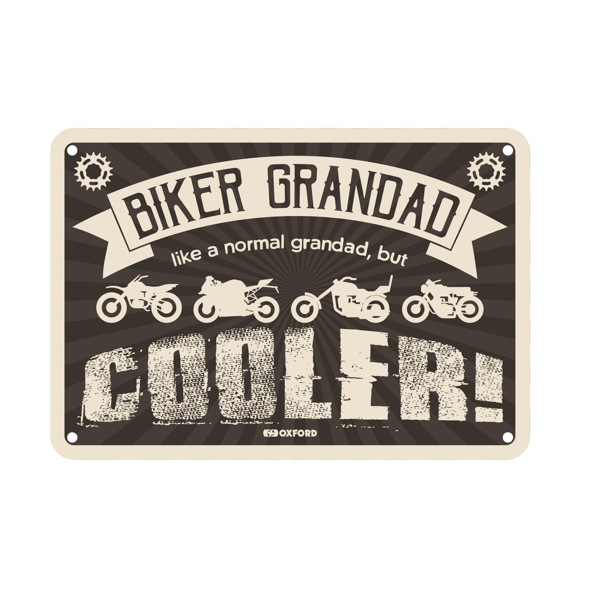 Oxford Metal Workshop Shed Garage Sign - The Perfect Gift for a Biker