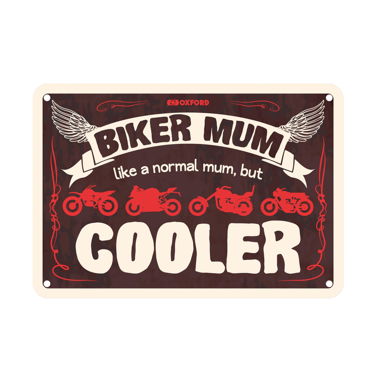 Oxford Metal Workshop Shed Garage Sign - The Perfect Gift for a Biker