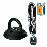 Oxford Security Combo Kit Monster Chain 1.5m and Oxford TaskForce Ground Anchor Sold Secure Gold Bundle