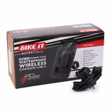 Bike It Pro 2 Waterproof Universal Motorcycle Case & Mount Wireless Charger and Anti-Vibration Mount Bundle