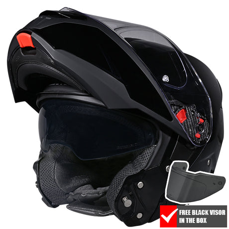 SMK Gullwing Flip Front Helmet + Free Dark Visor