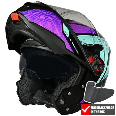SMK Gullwing Flip Front Helmet + Free Dark Visor