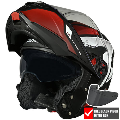 SMK Gullwing Flip Front Helmet + Free Dark Visor