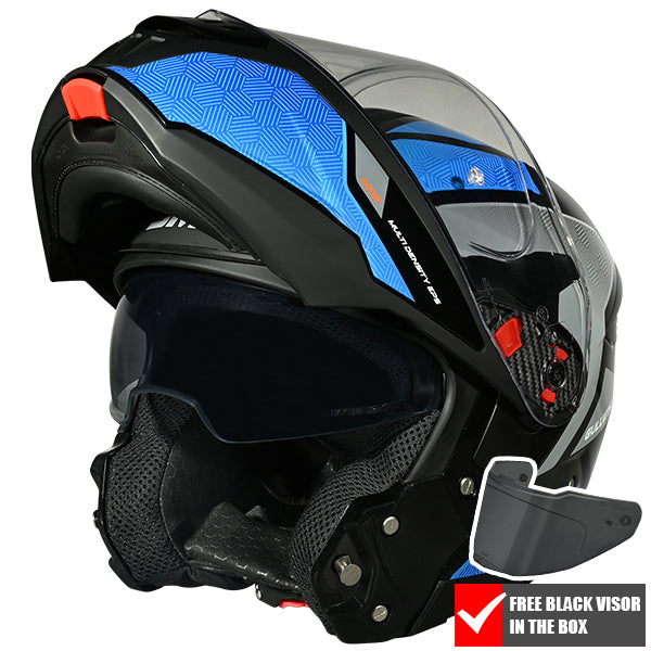SMK Gullwing Flip Front Helmet + Free Dark Visor