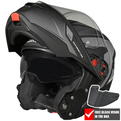 SMK Gullwing Flip Front Helmet + Free Dark Visor