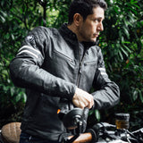 Merlin Hixon 2 Heritage Cafe Racer Leather Jacket with D30 Armour