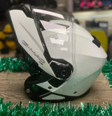 G-Mac Glide Evo Flip Front Motorcycle Helmet Gloss White Large - Warehouse Offer