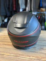 G-Mac Glide Evo Flip Front Motorcycle Helmet Satin Black/Grey/Red Large - Warehouse Offer