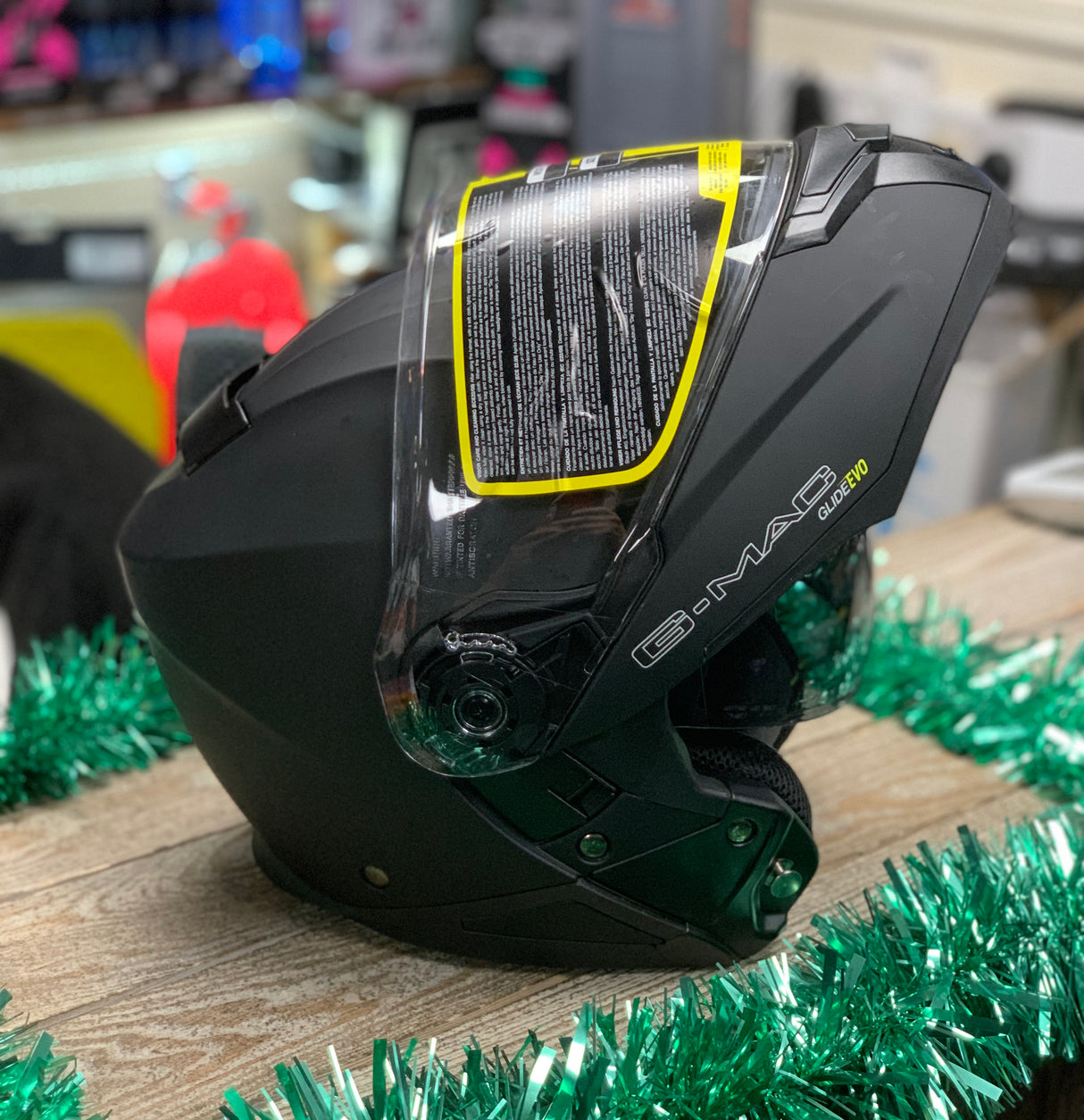 G-Mac Glide Evo Flip Front Motorcycle Helmet Satin Black Large - Warehouse Offer