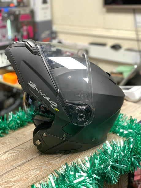 G-Mac Glide Evo Flip Front Motorcycle Helmet Satin Black Medium - Warehouse Offer