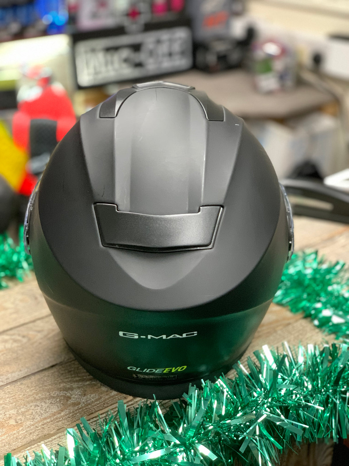 G-Mac Glide Evo Flip Front Motorcycle Helmet Satin Black Medium - Warehouse Offer