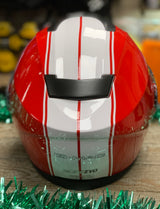 G-Mac Glide Evo Flip Front Motorcycle Helmet Gloss Red/White Large - Warehouse Offer