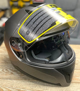 G-Mac Renegade Evo 22.06 Motorcycle Helmet Satin Titanium + Pinlock Insert XXL - Warehouse Offer