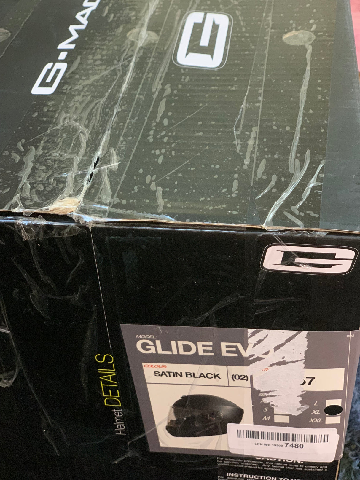 G-Mac Glide Evo Modular Flip Up DVS Warehouse Motorcycle Helmet Satin Black - XL