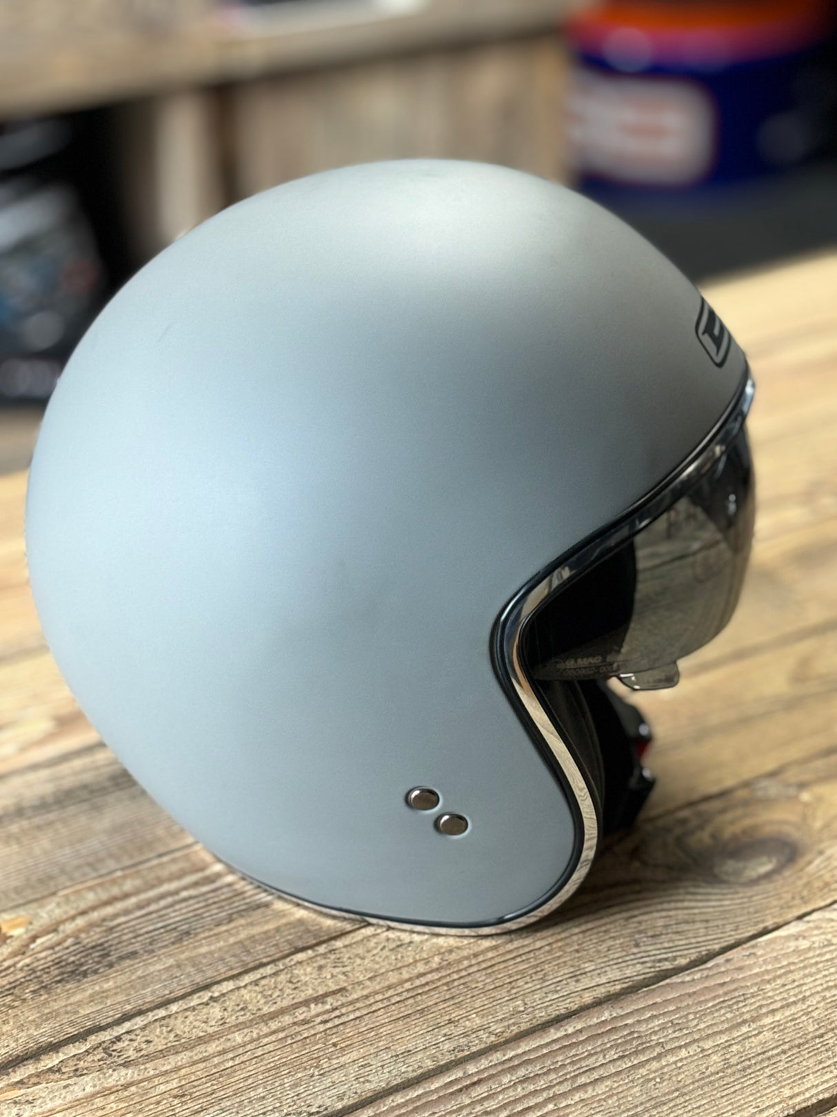 G-Mac Rebel Evo Open Face Motorcycle Helmet - Satin Dark Grey - Medium