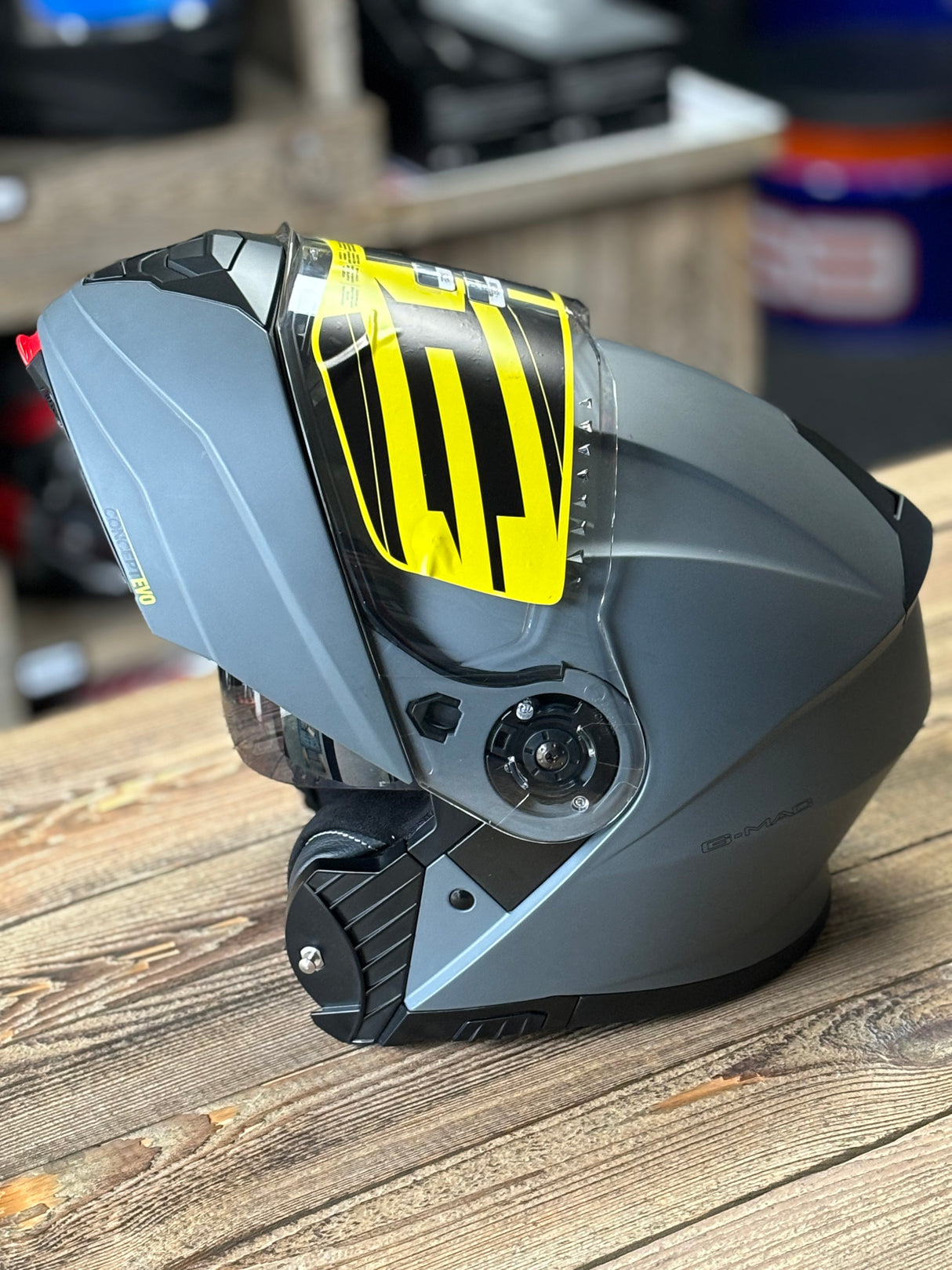 G-Mac Concept Evo Modular Flip Up DVS Motorcycle Helmet Satin Gunmetal - Large