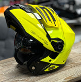 G-Mac Glide Evo Modular Flip Up DVS Motorcycle Helmet Fluo Yellow - XL