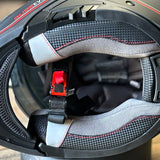 G-Mac Glide Evo Modular Flip Up DVS Motorcycle Helmet Black/Red/Grey - Medium