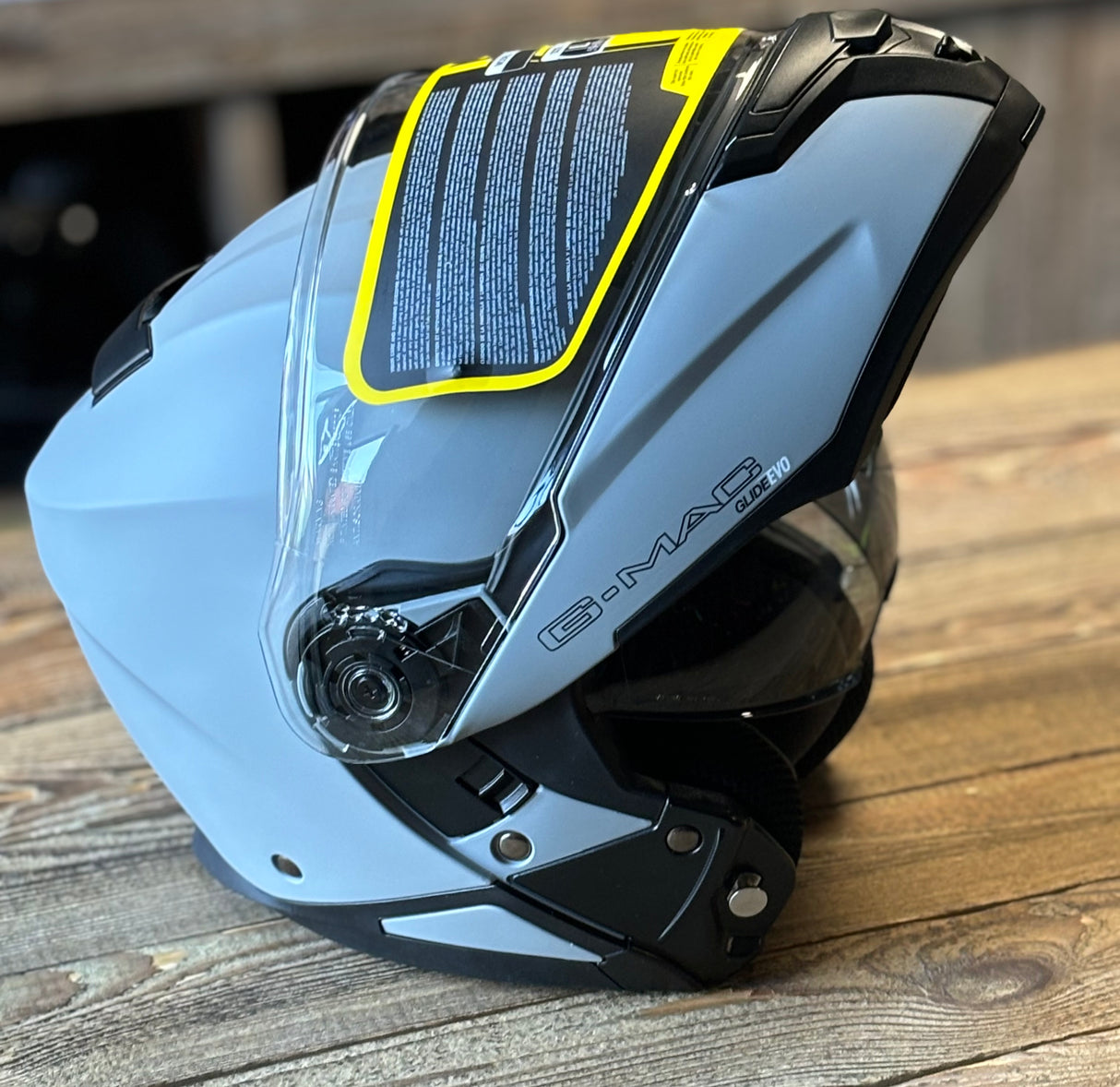 G-Mac Glide Evo Modular Flip Up DVS Motorcycle Helmet Satin Cool Grey - Large