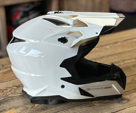 G-Mac Fission Evo MX ACU Gold Motocross Motorcycle Helmet White - XL