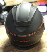 G-Mac Glide Evo Modular Flip Up DVS Motorcycle Helmet Black/Red/Grey - Large
