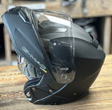 G-Mac Glide Evo Modular Flip Up DVS Motorcycle Helmet Satin Black - Large