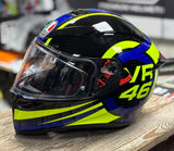AGV K3 SV-S VR46 Ride 46 Motorcycle Full Face Helmet - MS