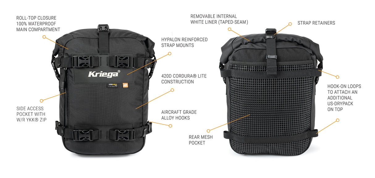 Kriega US-10 Drypack Waterproof Tail Bag