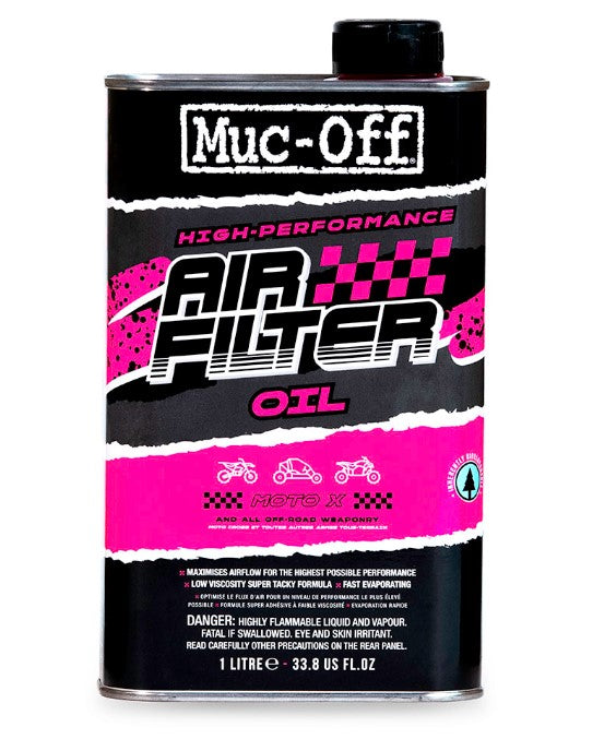 Muc-Off High Performance Motocross, Powersports Air Filter Oil - 1 Litre