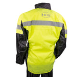 MIDA Waterproof Mesh Lined Over Jacket - Black/Fluo Yellow