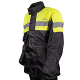 MIDA Waterproof Mesh Lined Over Jacket - Black/Fluo Yellow