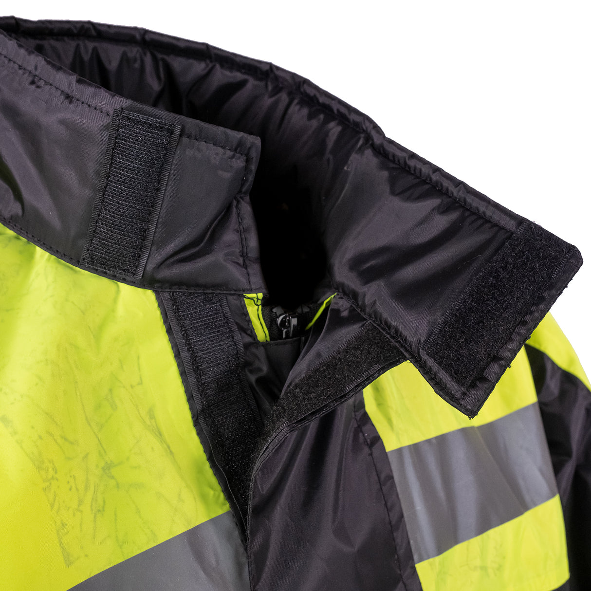 MIDA Waterproof Mesh Lined Over Jacket - Black/Fluo Yellow