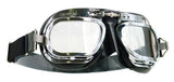 Halcyon Mark 10 Deluxe Aviator Style Goggles - Black Premium Leather