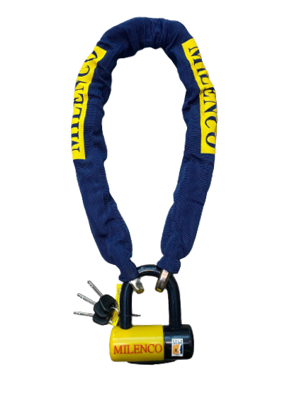 Milenco Dundrod Security Motorcycle Lock 14mm x 1.4 Metre Chain - Sold Secure Gold