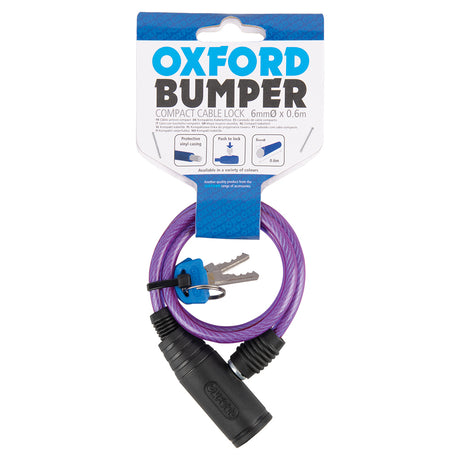 Oxford Bumper Cable Lock - 600mm x 6mm +2 x Keys