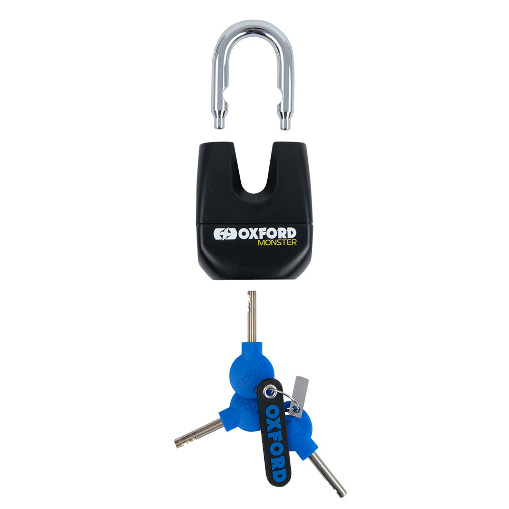 Oxford Monster Thatcham Sold Secure Gold Lock & 2.0m Chain LK803