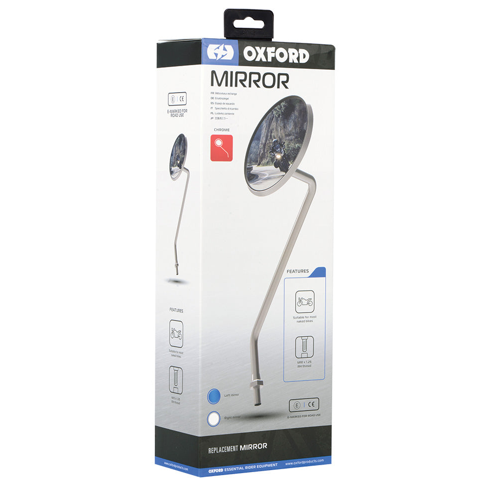 Oxford Chrome Round Mirror